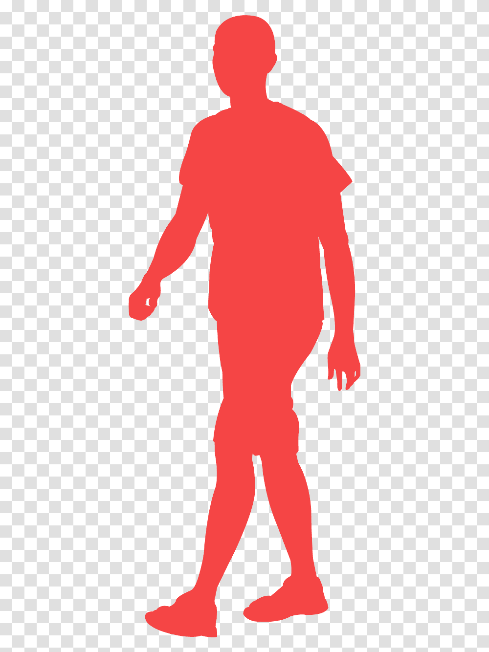 Red Man Walking Silhouettes, Sleeve, Long Sleeve, Person Transparent Png