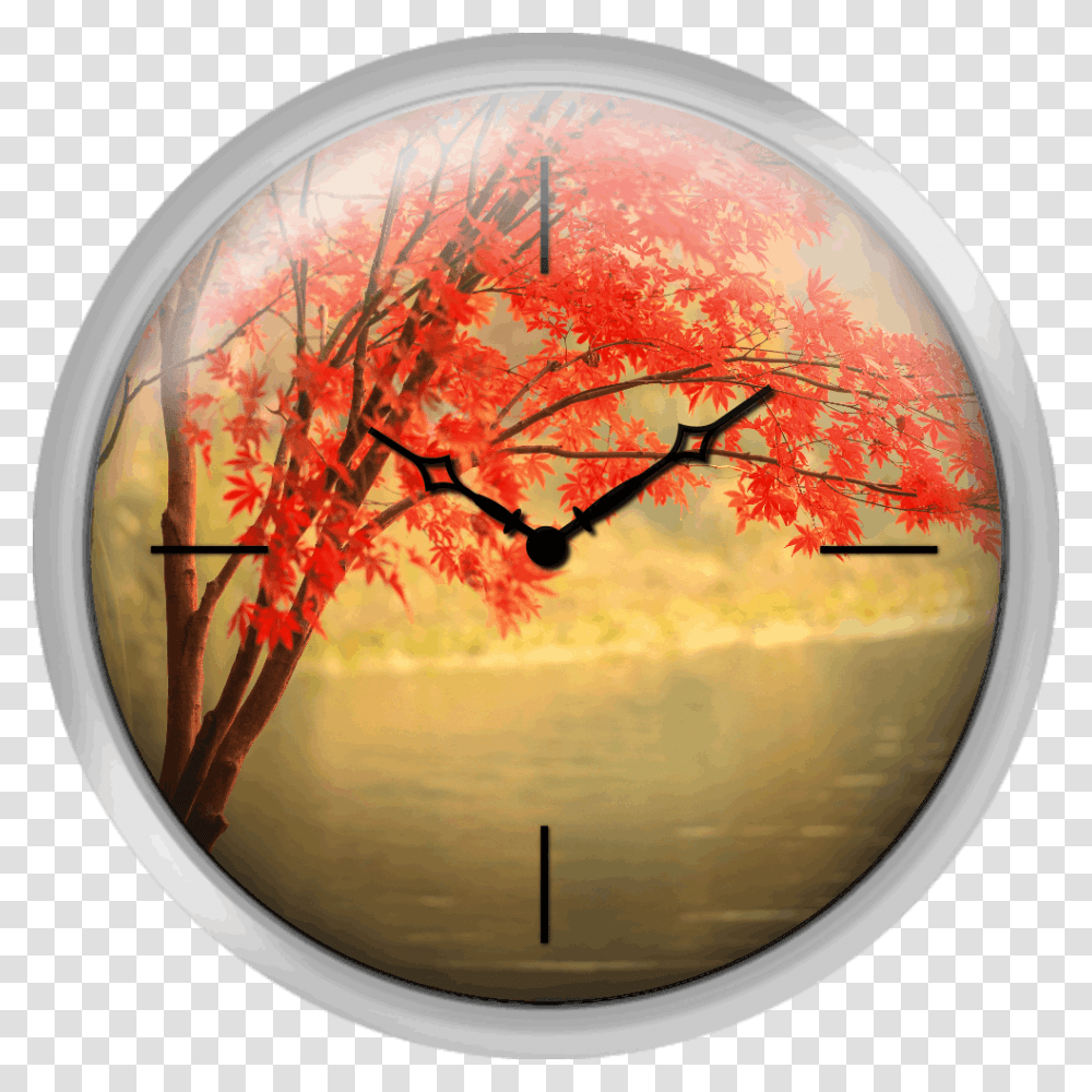 Red Maple Besides River Circle, Sphere, Outer Space, Astronomy, Universe Transparent Png
