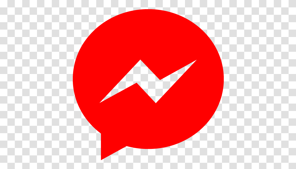 Red Messenger Icon Facebook Messenger, Symbol, Heart, Paper Transparent Png