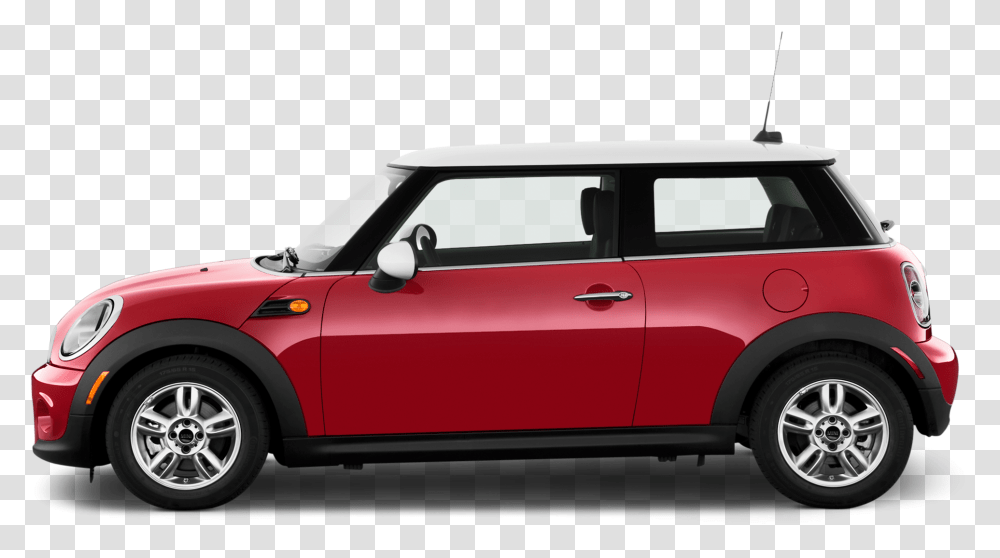 Red Mini Cooper Side View, Car, Vehicle, Transportation, Automobile Transparent Png