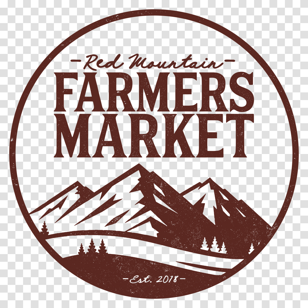 Red Mountain Farmer's Market Logo Skytower, Maroon Transparent Png