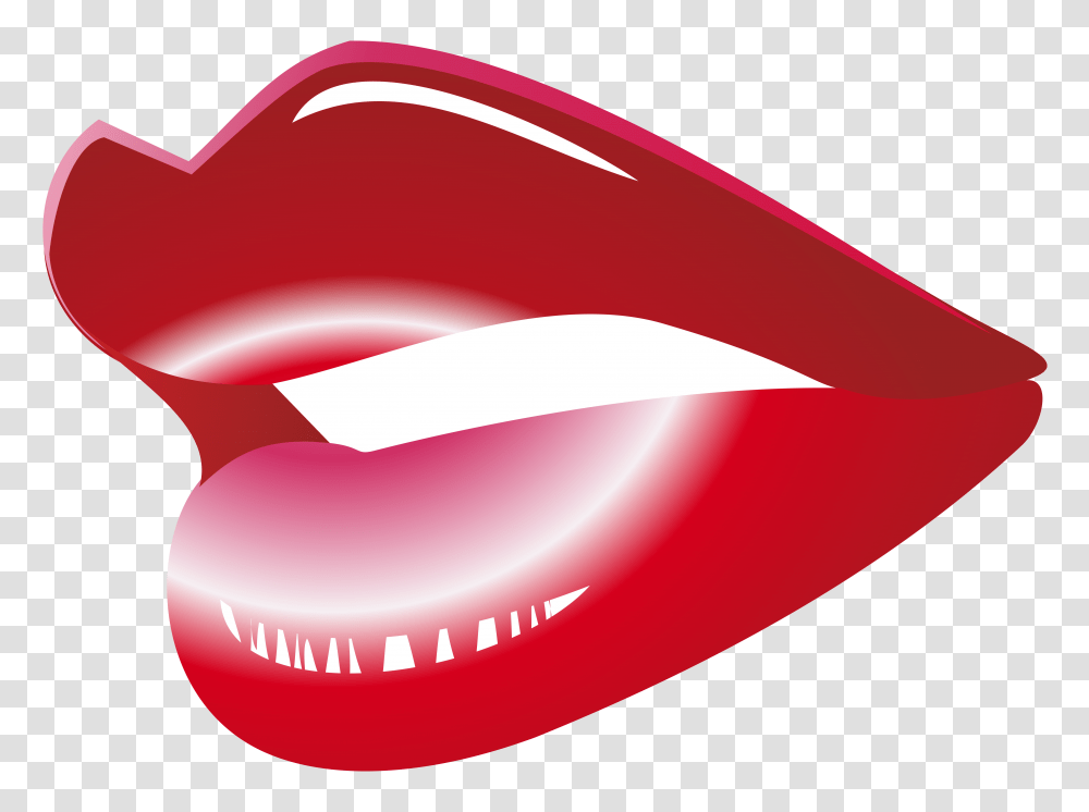 Red Mouth Clip Art, Tape, Teeth, Tongue, Contact Lens Transparent Png