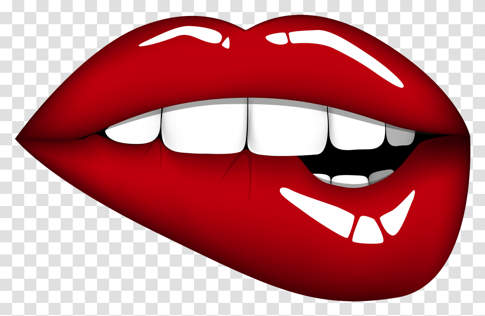 Red Mouth Clipart Image Biting Lips, Teeth, Nature, Outdoors Transparent Png