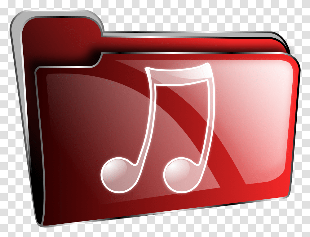 Red Music Folder Icon, Label, Glass, Cup Transparent Png