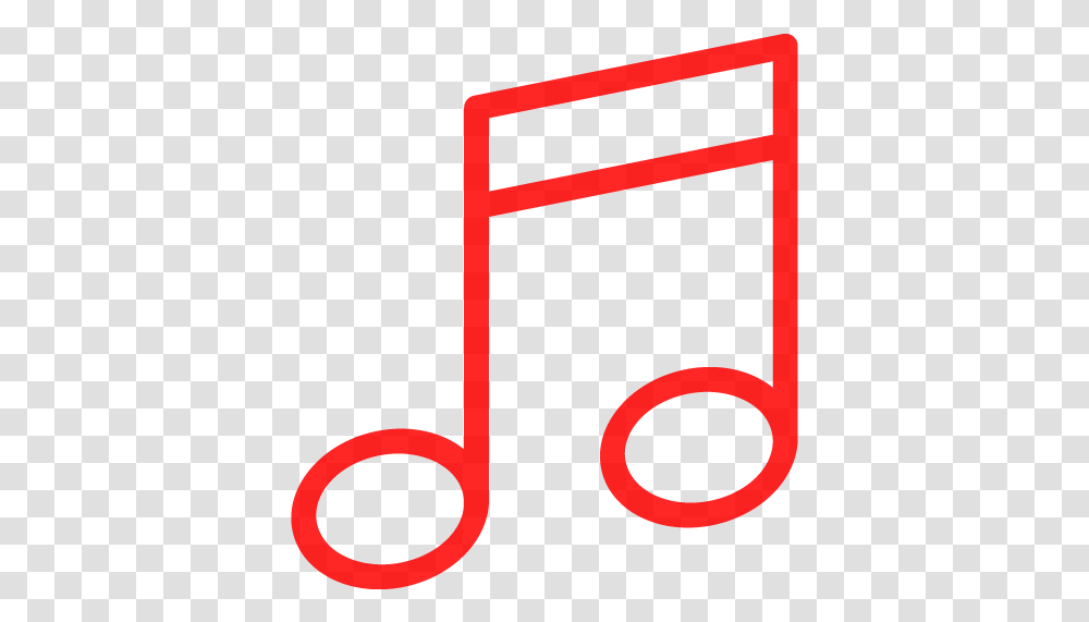 Red Music Note 2 Icon Free Red Music Note Icons Music Note Icon, Text, Alphabet, Label, Symbol Transparent Png