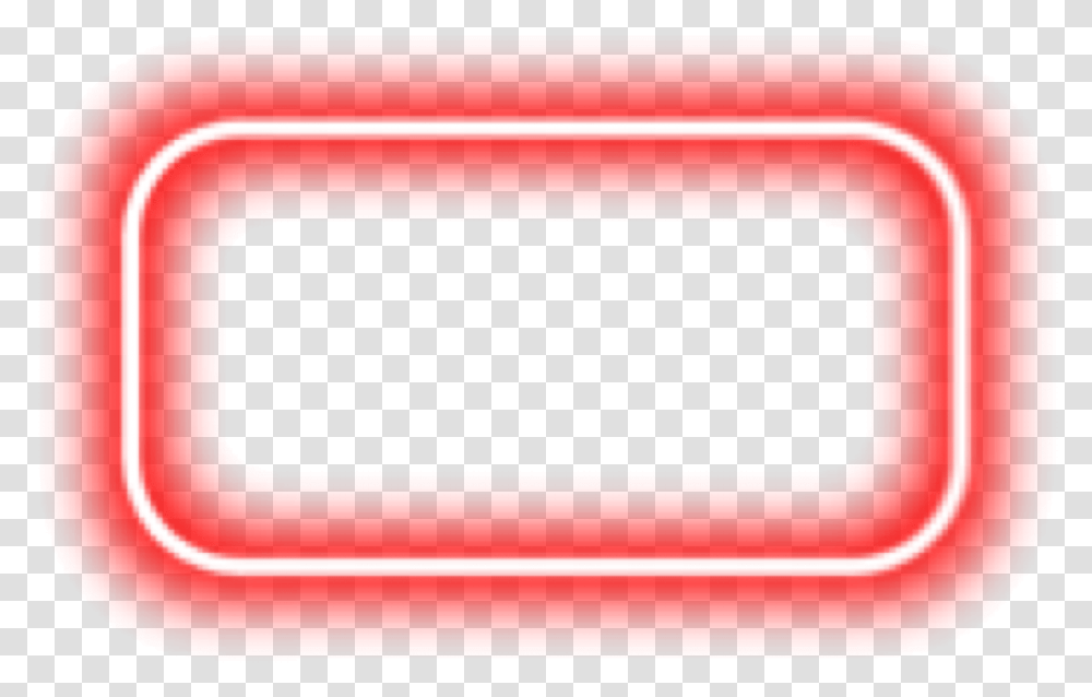 Red Neon Rectangle, Label, People Transparent Png