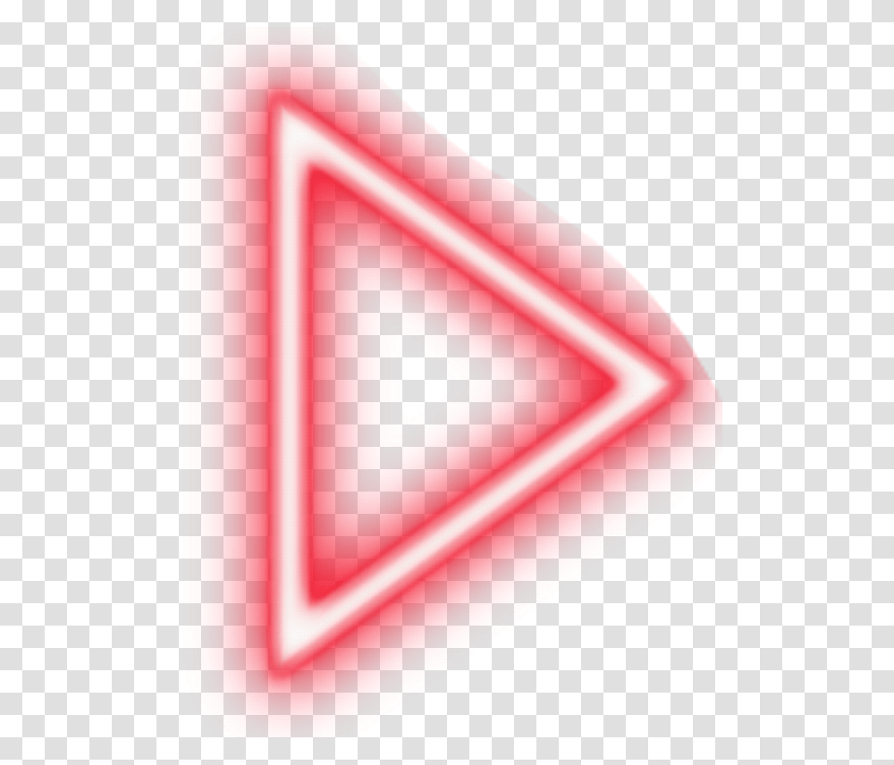 Red Neon Triangle Download Red Neon Triangle, Plant, Fruit, Food, Watermelon Transparent Png