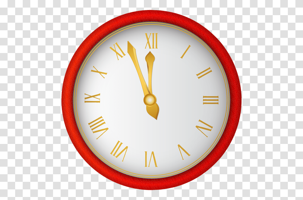 Red New Year Clock Clip Art, Analog Clock, Clock Tower, Architecture, Building Transparent Png