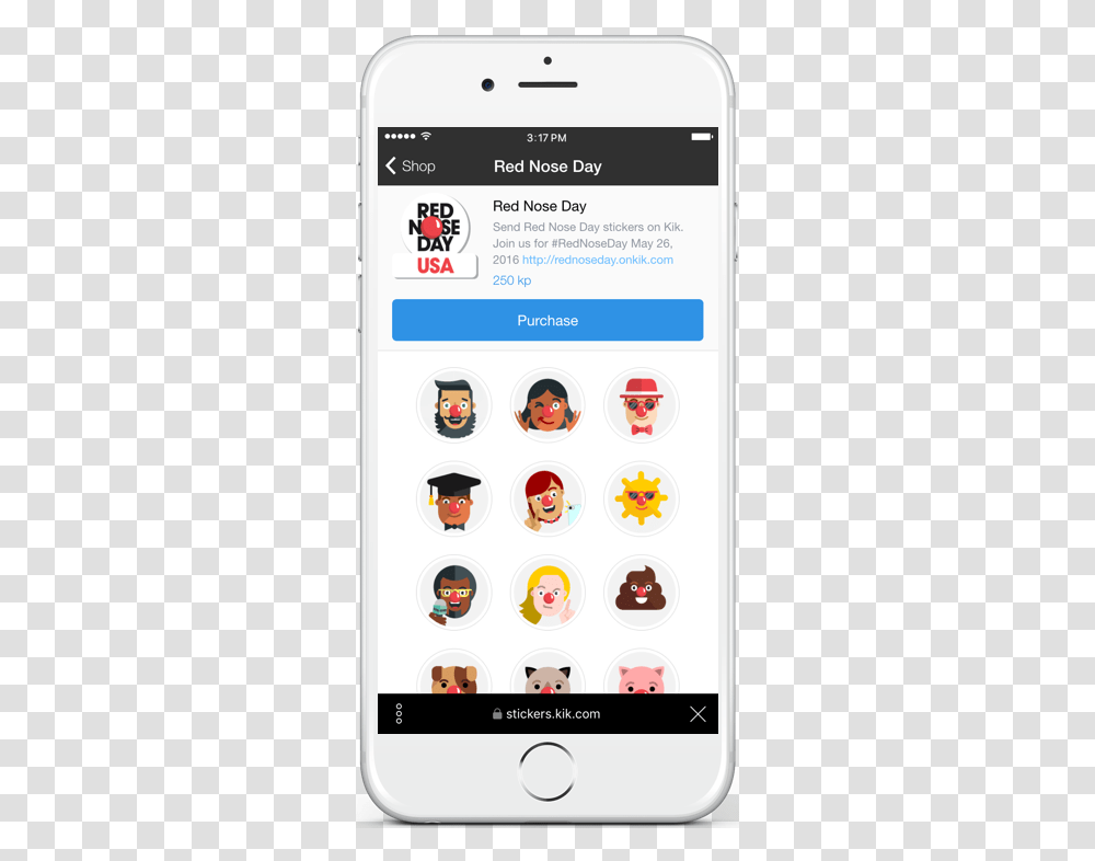 Red Nose Day Kik Stickers White Iphone Iphone, Mobile Phone, Electronics, Cell Phone Transparent Png