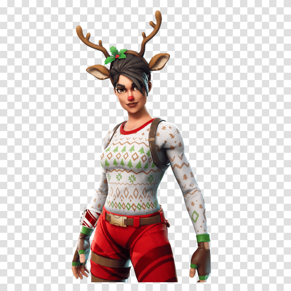 Red Nosed Raider Featured Fortnite Red Nosed Raider, Person, Costume, Female Transparent Png
