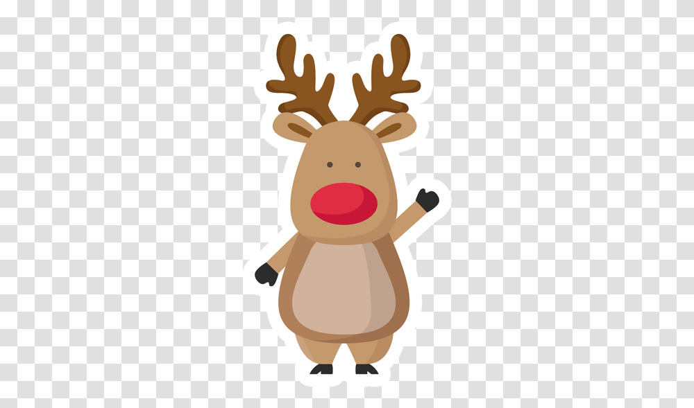 Red Nosed Reindeer Download Rudolf, Plush, Toy, Mammal, Animal Transparent Png