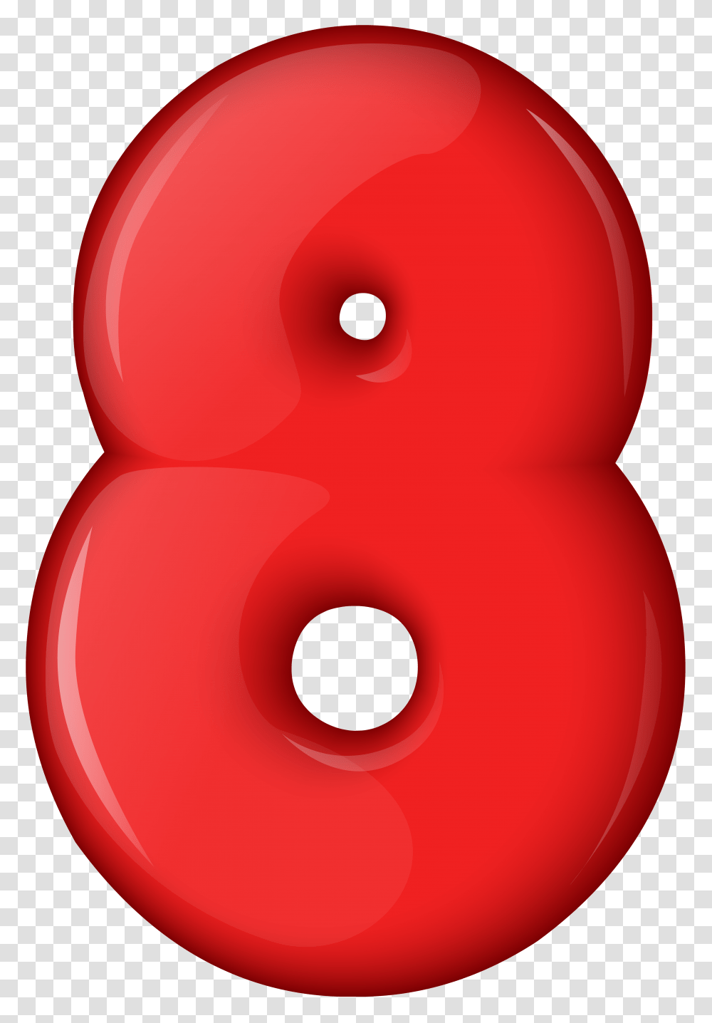Red Number Eight Clip, Alphabet, Heart Transparent Png