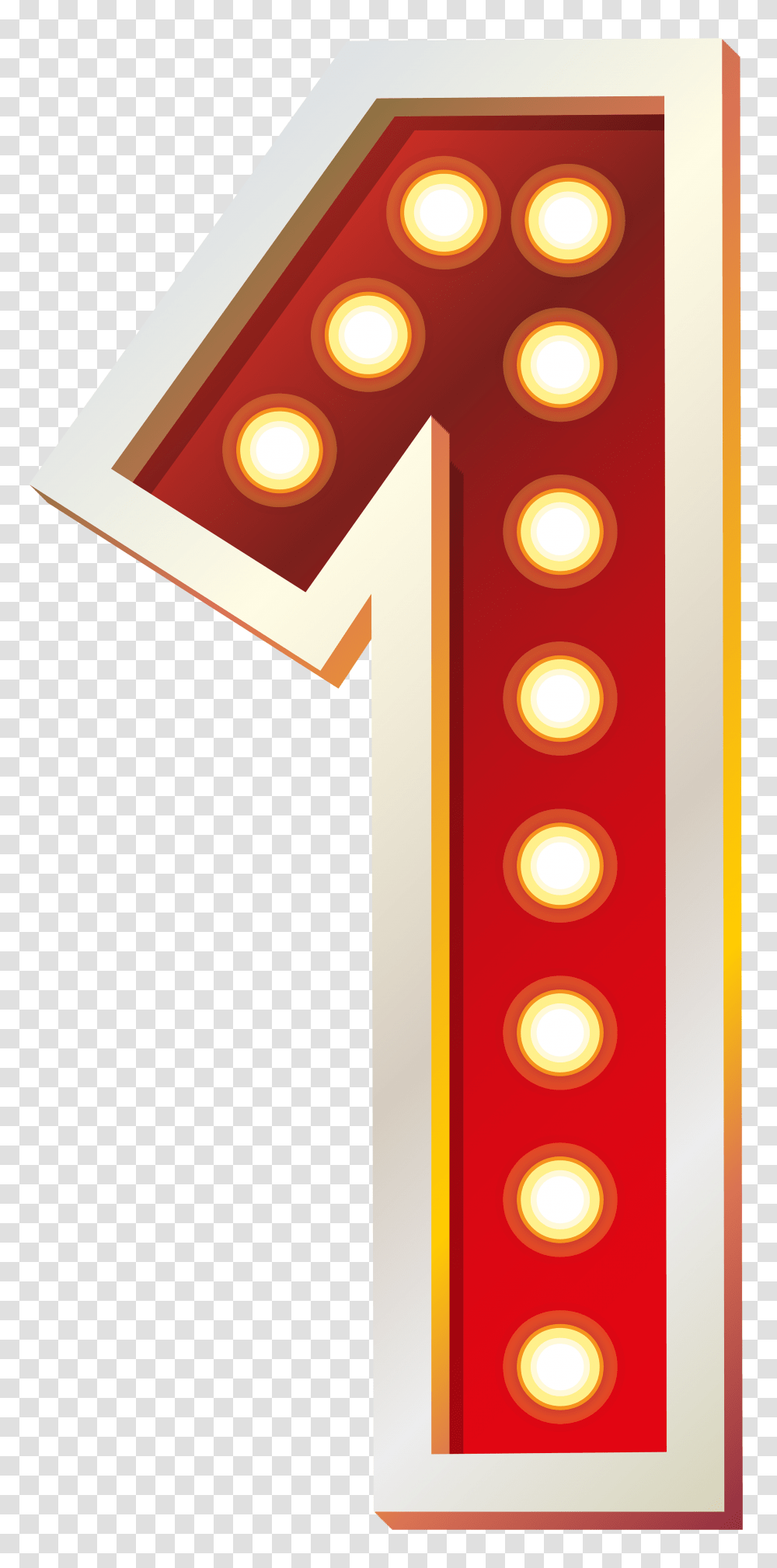 Red Number One With Lights Clip Art Gallery, Lighting, Lantern Transparent Png