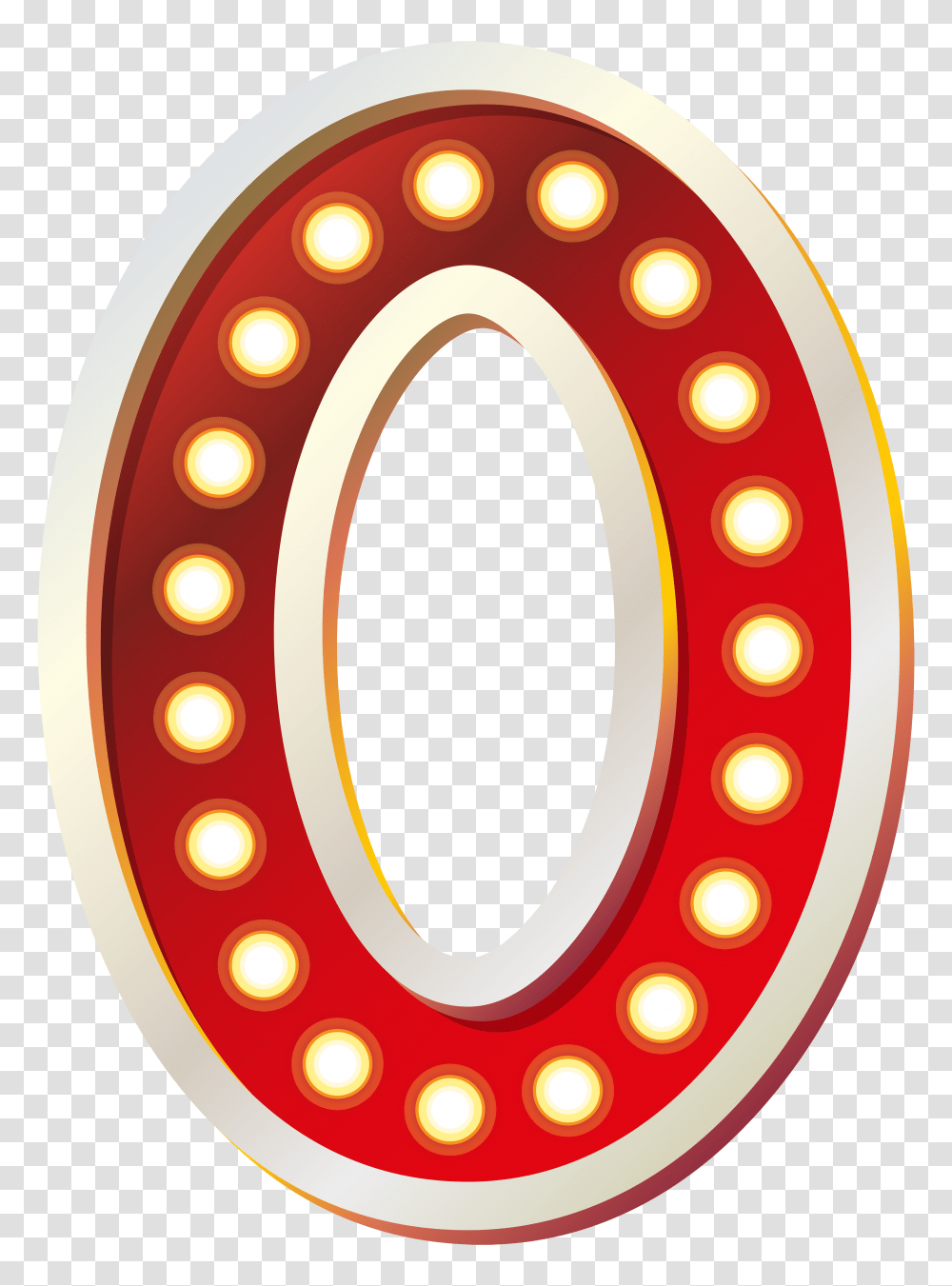 Red Number Zero With Lights Clip Art Gallery, Logo, Trademark Transparent Png