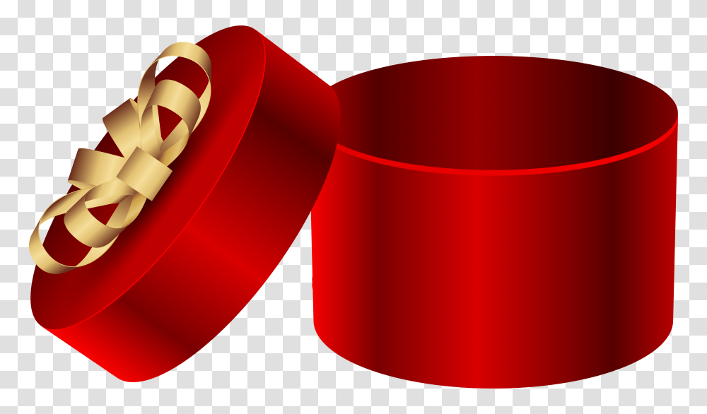 Red Open Round Gift Box Clipart, Tie, Accessories, Accessory, Tape Transparent Png