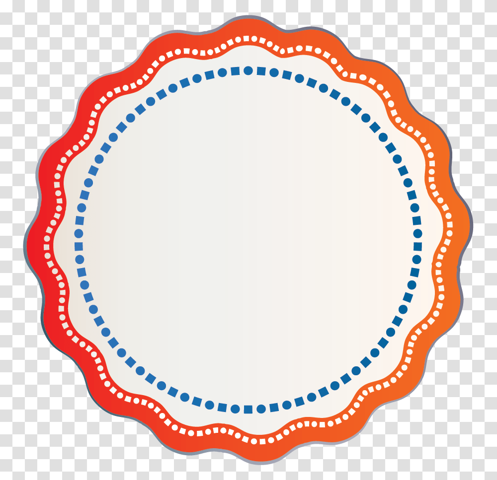 Red Orange Gradient Flower Outline With White Square Circle Border Design Vector, Oval, Porcelain, Pottery Transparent Png