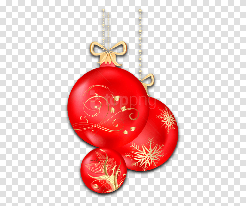 Red Ornaments Transparent Png