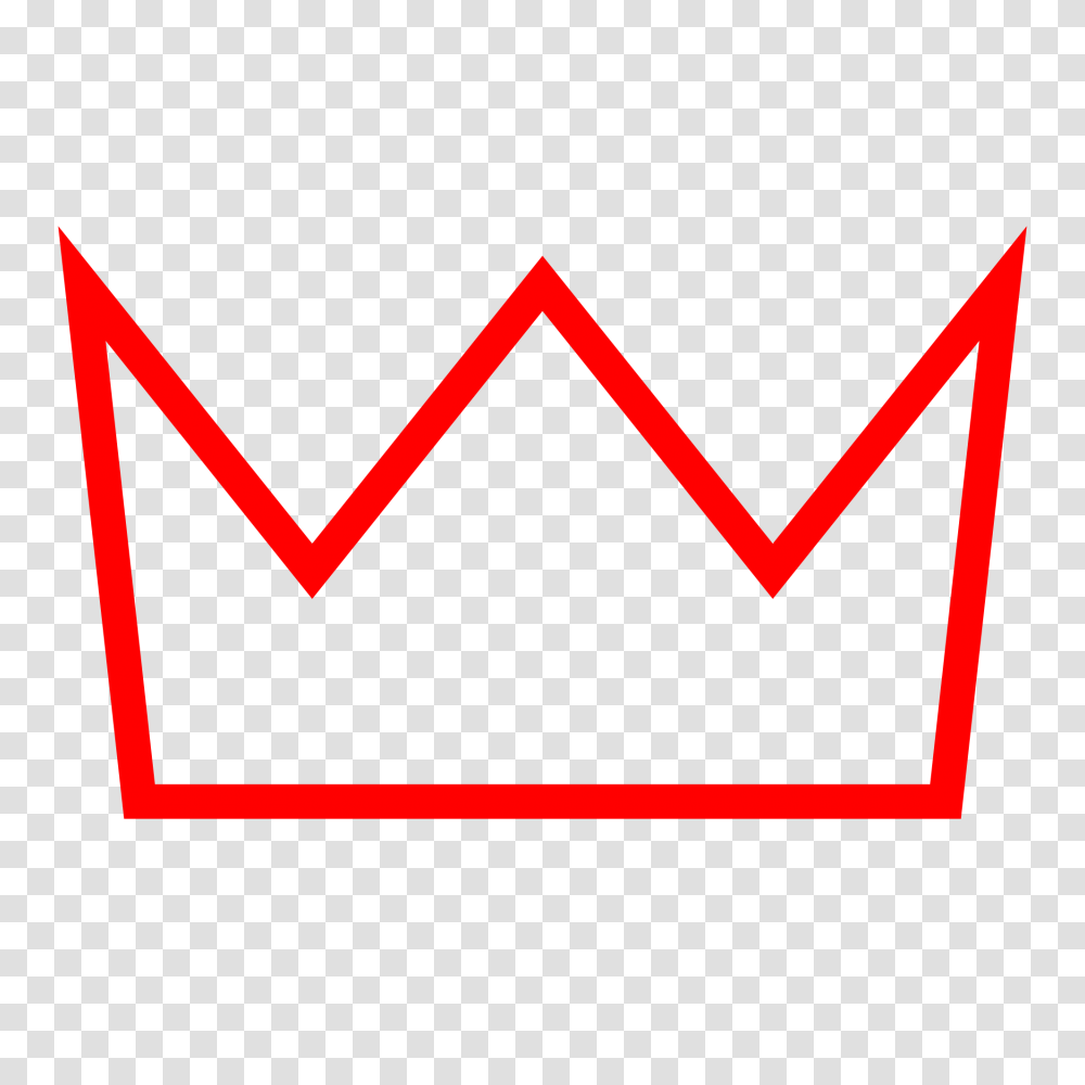 Red Outline Crown, Triangle, Heart, Logo Transparent Png