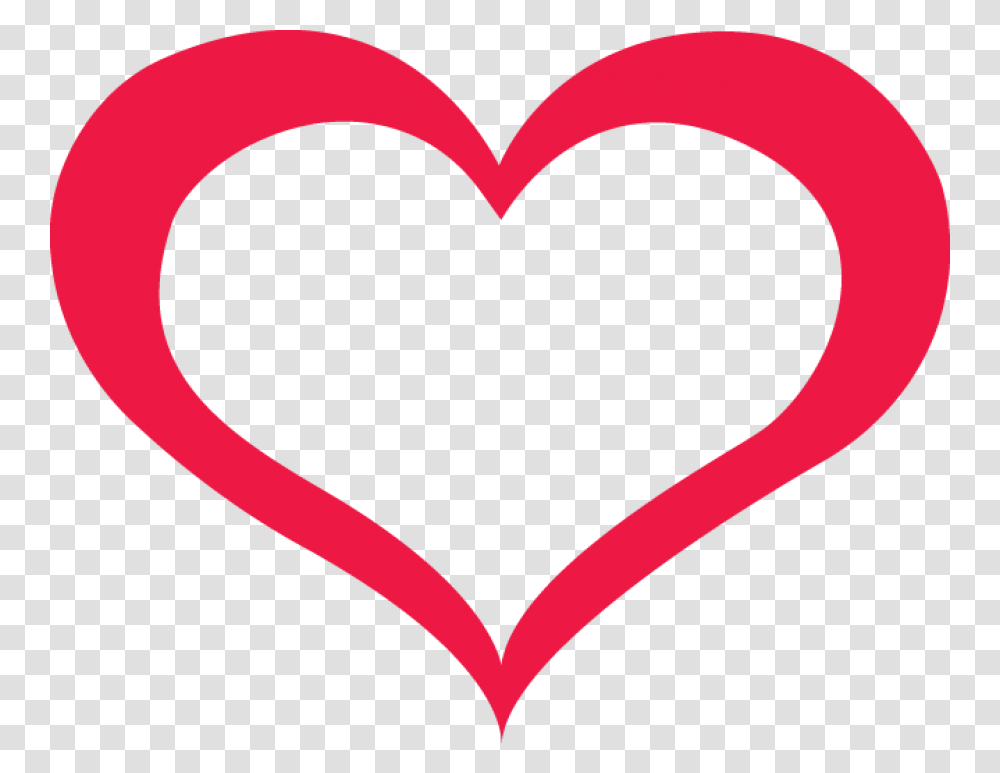 Red Outline Heart Image Outline Of A Red Heart, Rug Transparent Png