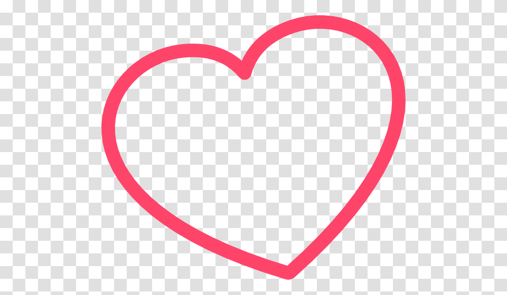 Red Outline Heart Left Clip Art, Pillow, Cushion Transparent Png