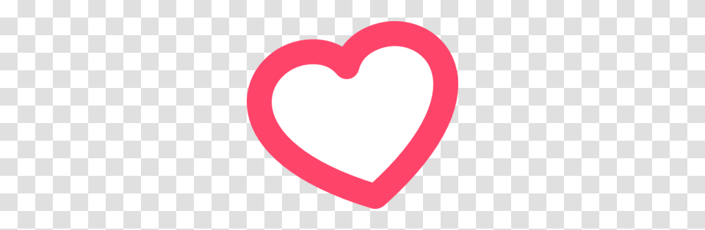 Red Outline Heart Left Clip Art Transparent Png