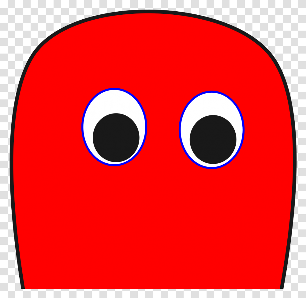 Red Pacman Ghost Svg Vector Dot, Pac Man, Disk, Cutlery, Bowl Transparent Png