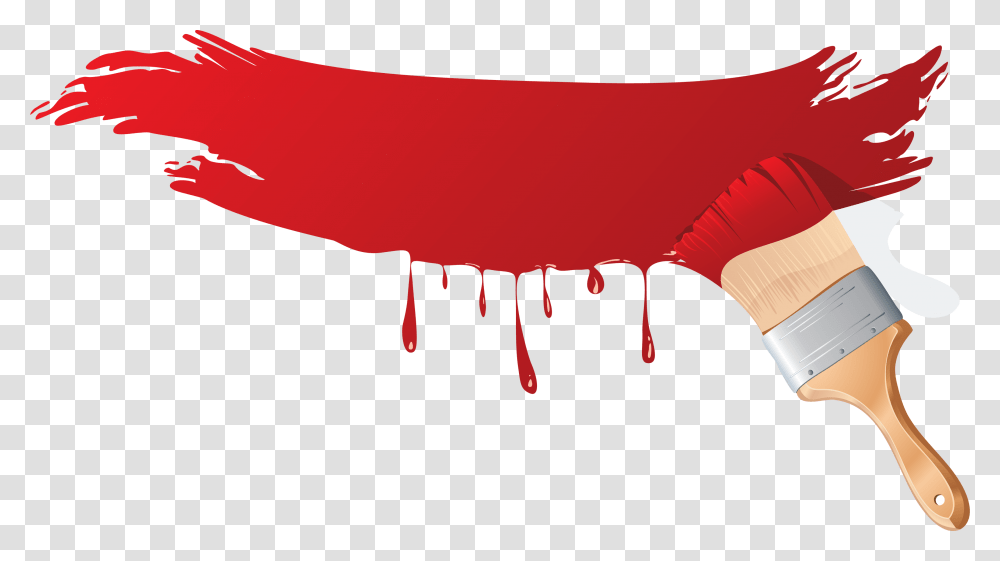 Red Paint Stroke Paint Brush With Paint, Axe, Tool, Stain, Steamer Transparent Png