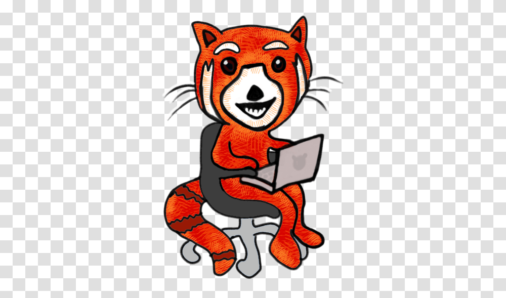 Red Panda Getting To Work Sql Workbooks, Label, Sticker Transparent Png