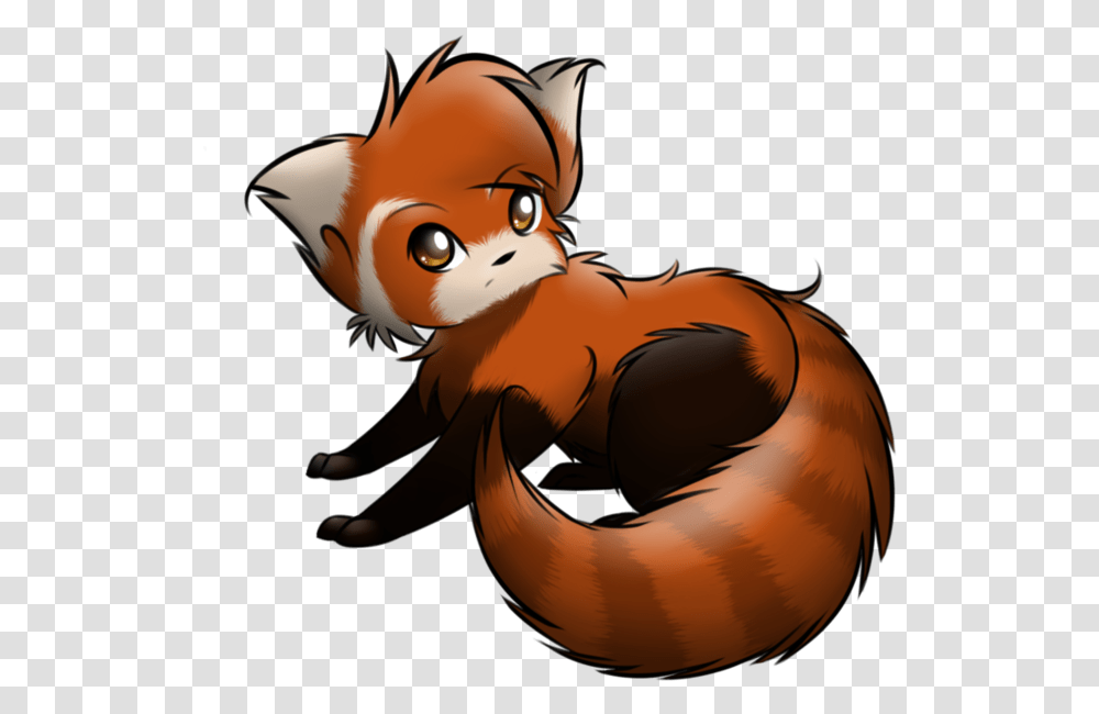 Red Panda How To Draw A Chibi Panda Free Download Clip Anime Red Panda Cub, Mammal, Animal, Wildlife, Fox Transparent Png