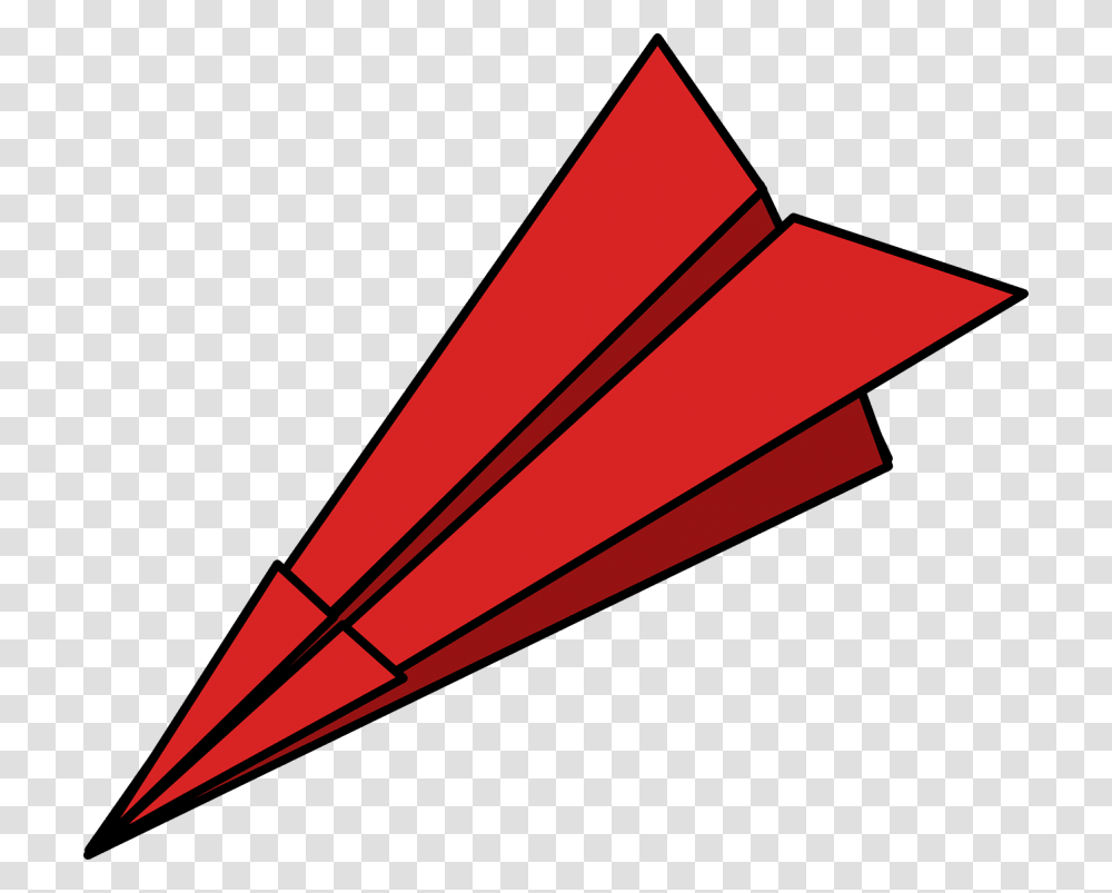 Red Paper Plane, Triangle, Cone Transparent Png