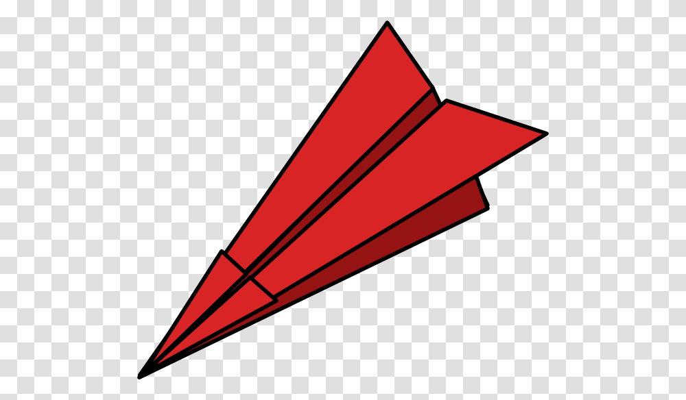 Red Paperplane Clip Art, Triangle, Pencil Transparent Png