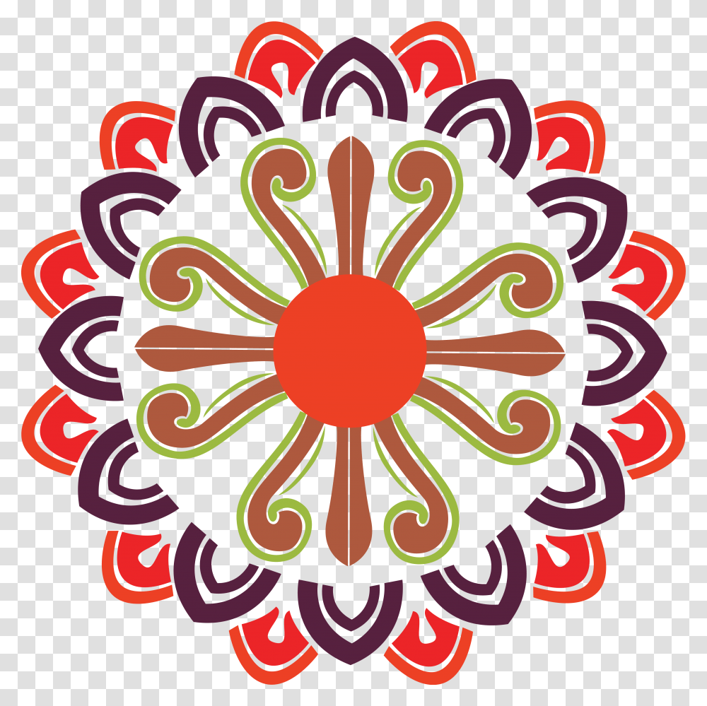 Red Pattern Rangoli Design Clipart, Floral Design, Dynamite, Bomb Transparent Png
