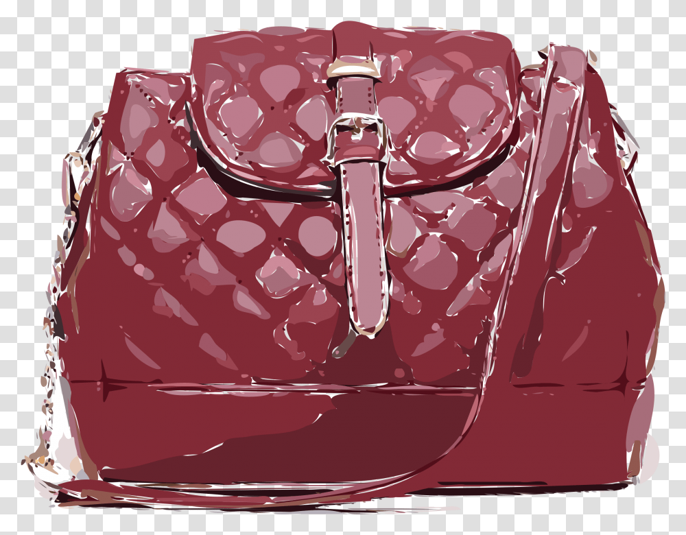 Red Patterned Leather Bag Clip Arts Handbag, Accessories, Accessory, Purse Transparent Png