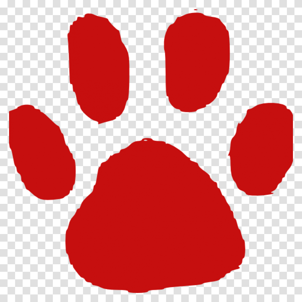 Red Paw Print Free Clipart Download, Petal, Flower, Plant, Blossom Transparent Png