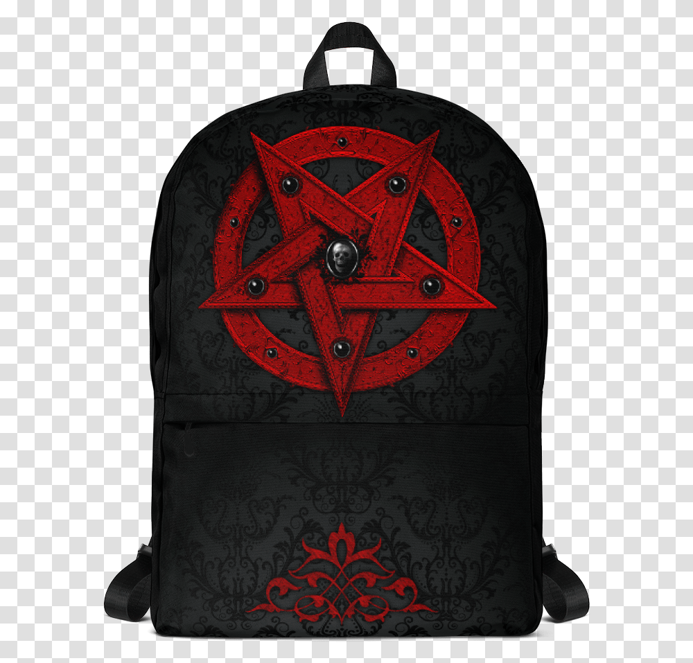 Red Pentagram Backpack Sold By Abysm Internal Thin Red Line Backpack, Bag, Compass Transparent Png