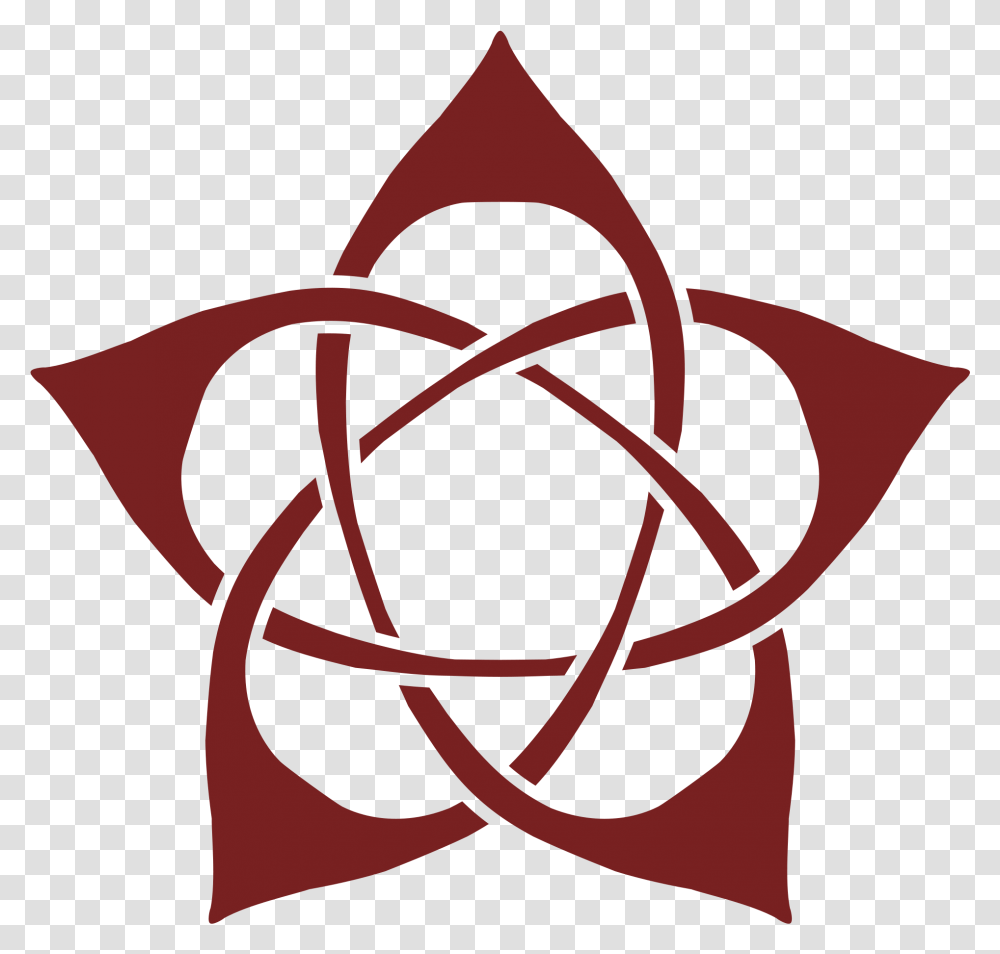 Red Pentagram Flower Pentacle, Knot, Triangle, Dynamite, Bomb Transparent Png