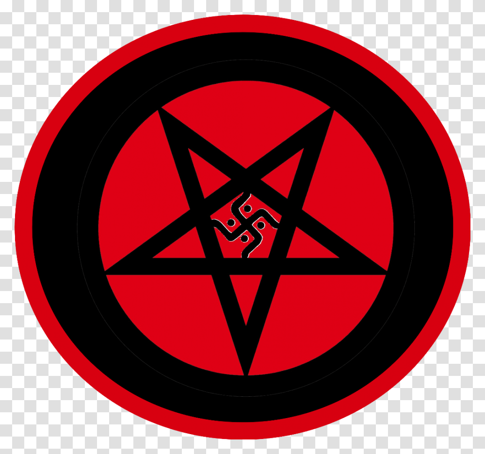 Red Pentagram Satanic Symbols, Star Symbol, Clock Tower, Architecture, Building Transparent Png