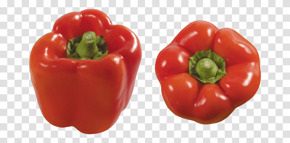 Red Pepper Red Bell Pepper Top View, Plant, Vegetable, Food Transparent Png