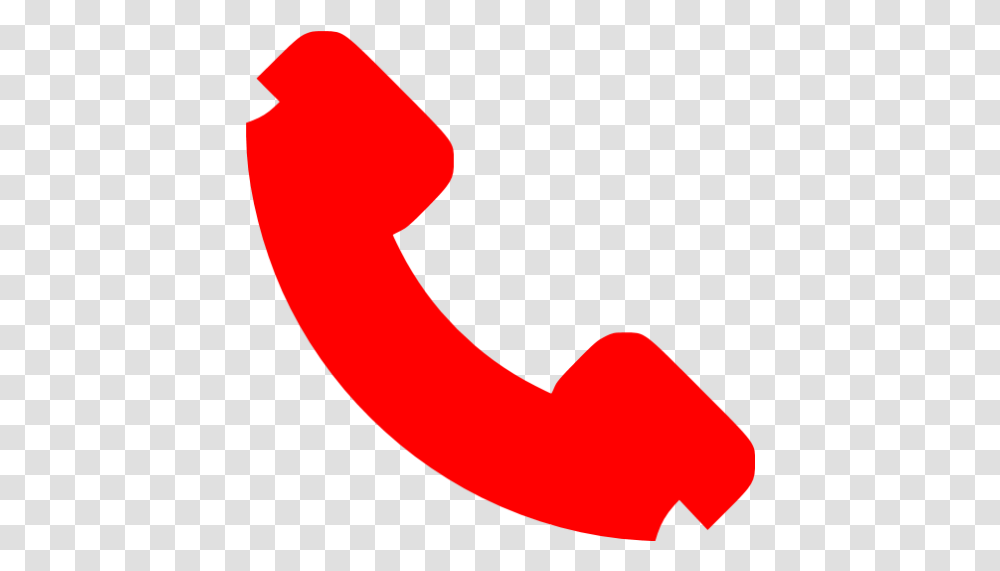 Red Phone Icon Red Call Icon, Alphabet, Text, Symbol, Ampersand Transparent Png