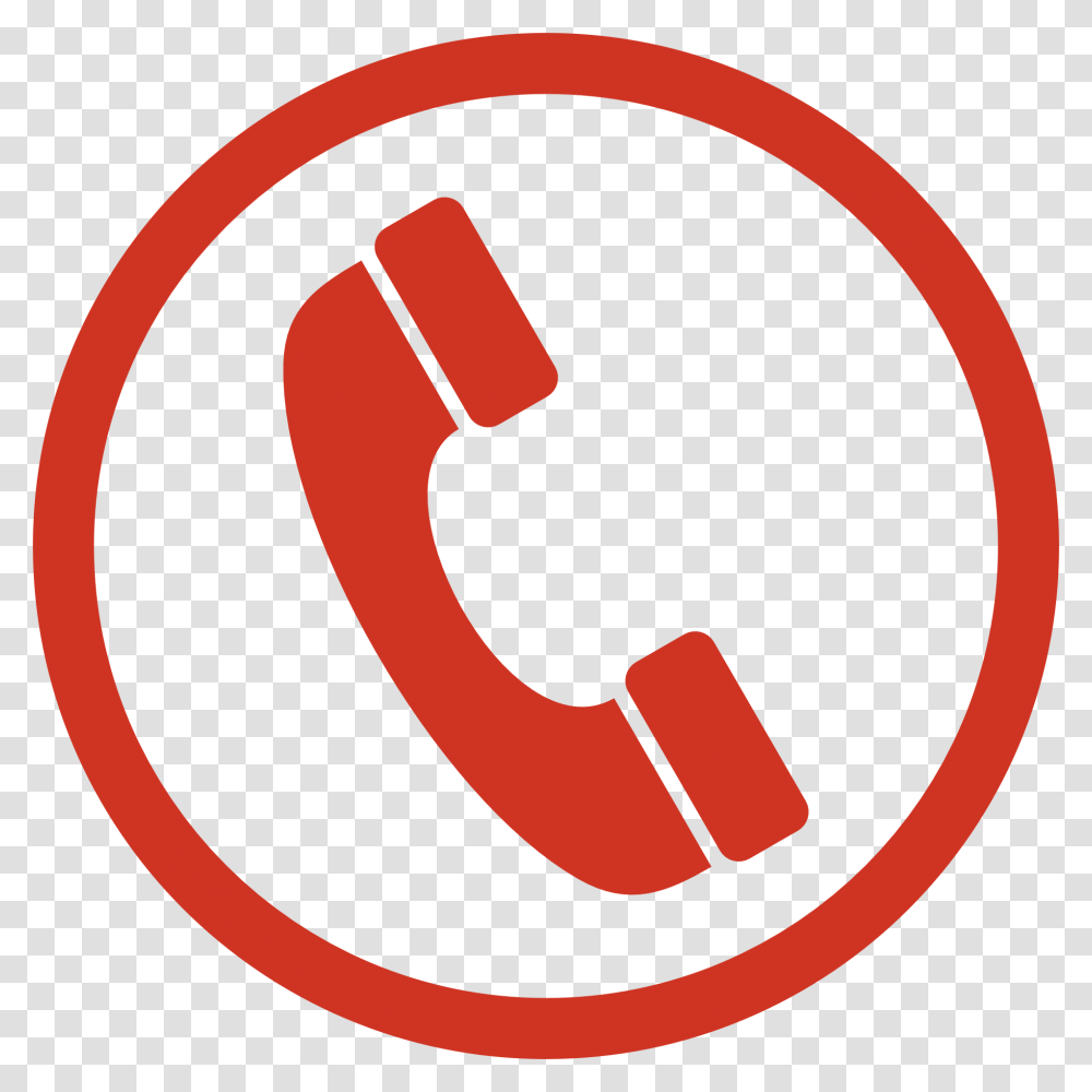 Red Phone Icon Telephone Logo, Text, Symbol, Number, Trademark Transparent Png