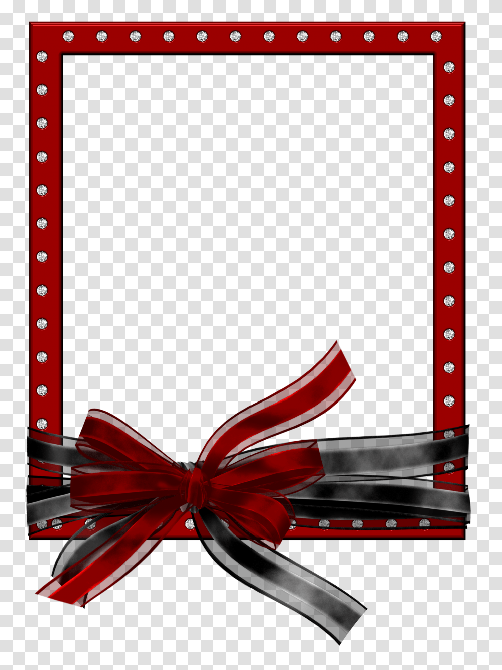Red Photo Frame With Black And Red, Gift Transparent Png