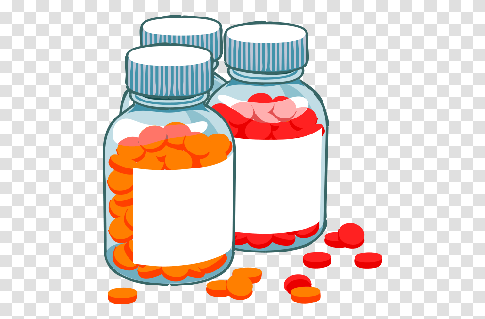 Red Pill Bottle Clipart, Medication, Jar Transparent Png