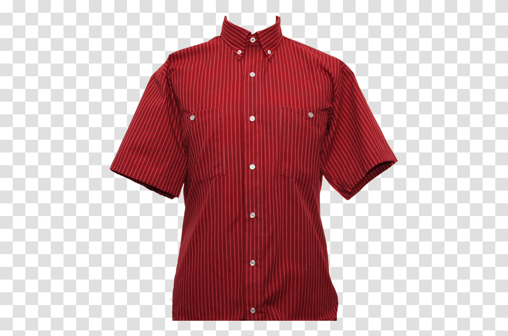 Red Pinstripe Work Shirt Solid, Clothing, Apparel, Dress Shirt, Person Transparent Png
