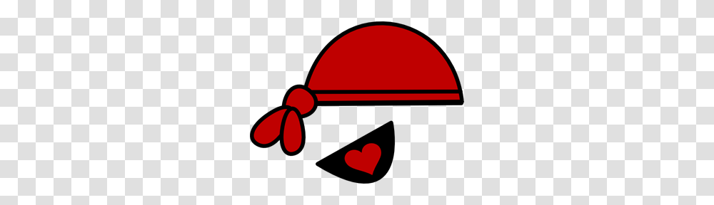 Red Pirate Hat And Heart Eyepatch Clip Arts For Web, Silhouette, Label, Alphabet Transparent Png