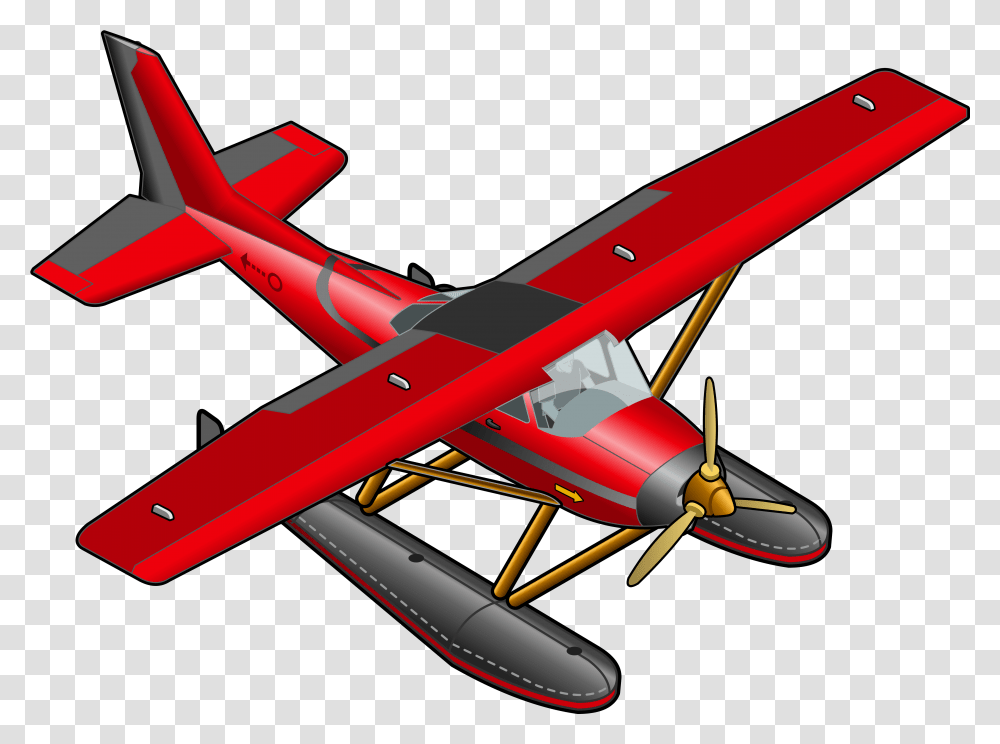 Red Plane Clipart Model Airplane Clipart, Aircraft, Vehicle, Transportation, Seaplane Transparent Png