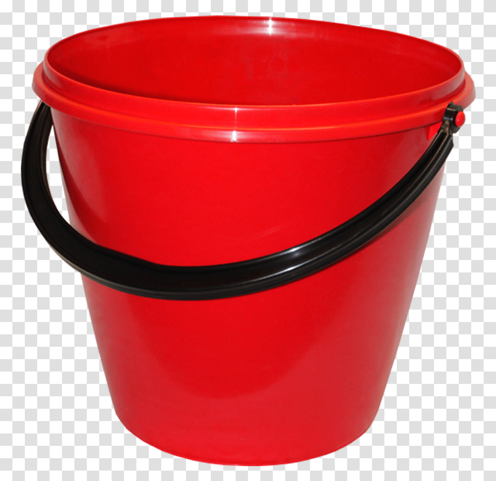 Red Plastic Bucket Image For Free Red Bucket, Milk, Beverage, Drink Transparent Png