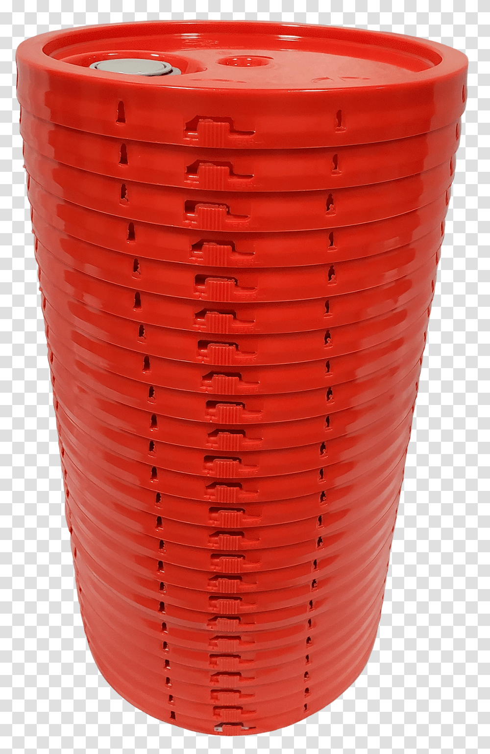 Red Plastic Lid With Gasket Tear Tab And Rieke Spout Flowerpot, Cup, Bottle, Cylinder, Mailbox Transparent Png