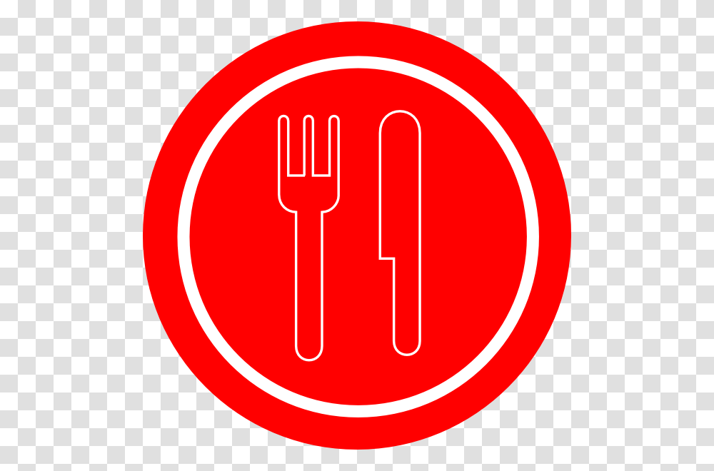 Red Plate With Knife And Fork Clip Art, Cutlery, Sign, Road Sign Transparent Png
