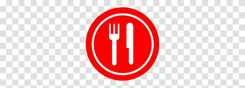 Red Plate With Knife And Fork Clip Art, Cutlery, Sign Transparent Png