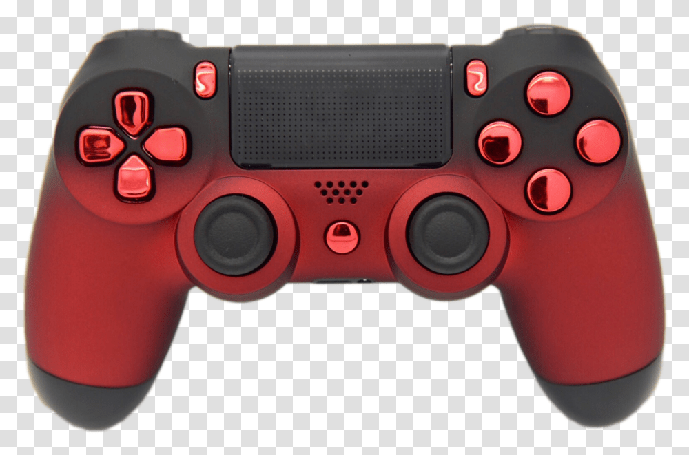 Red Playstation Controller, Joystick, Electronics, Gun, Weapon Transparent Png